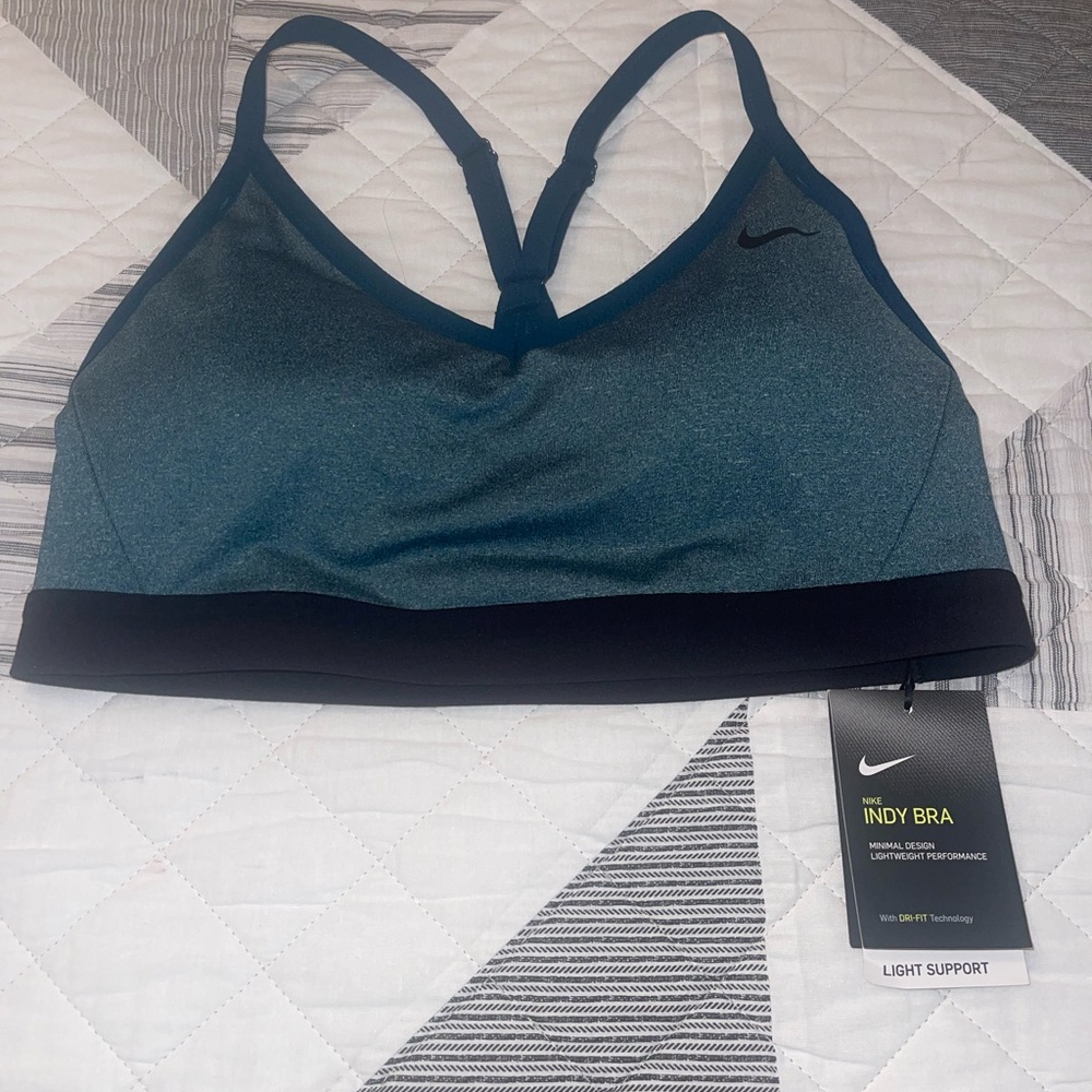 Nike Blue and Dark Blue Sports Bra